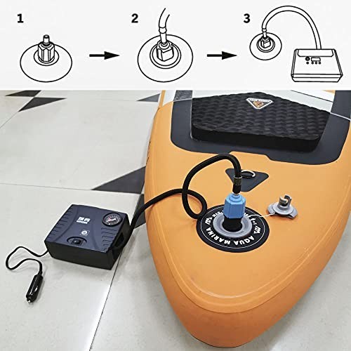 Inflatable SUP Pump Adapter 4 Nozzles 7mm Air Hose Port For Kayak Canoe Boat