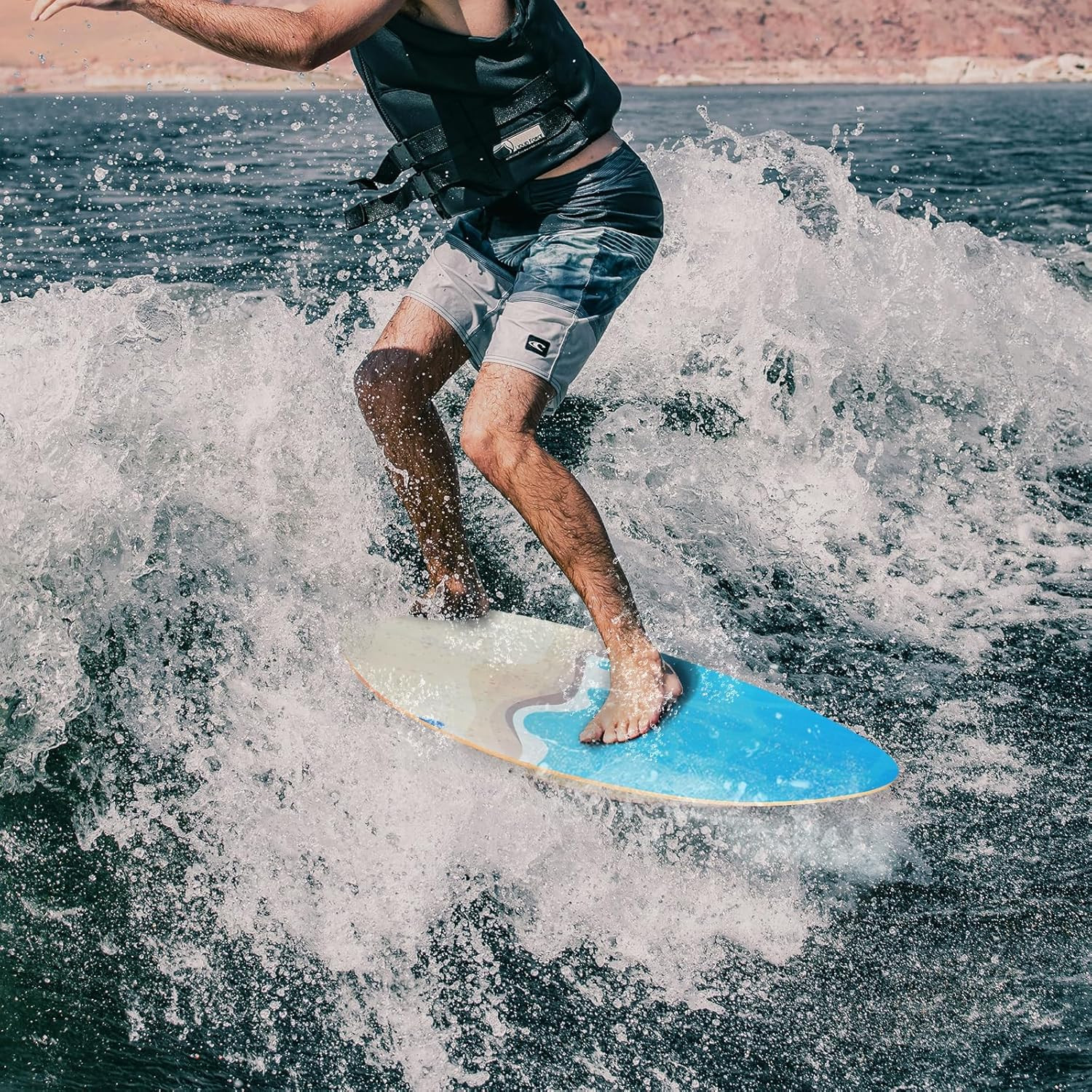 35 Inch Skimboard with High Gloss Coat Wood Skim Board for Beginners,Kids, Teena