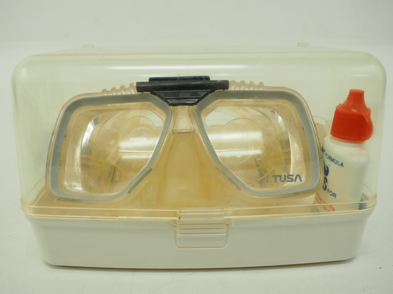 TUSA Liberator Plus Mask Sport Diving Goggles Crystal Silicone Clear w/Case