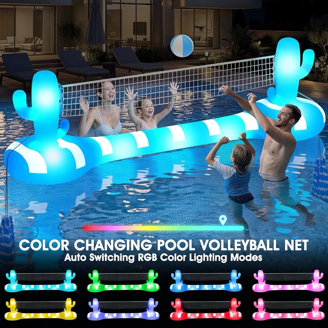 2026 Pool Volleyball Net With Lights,Inflatable Volleyball Net For Pool,Float…