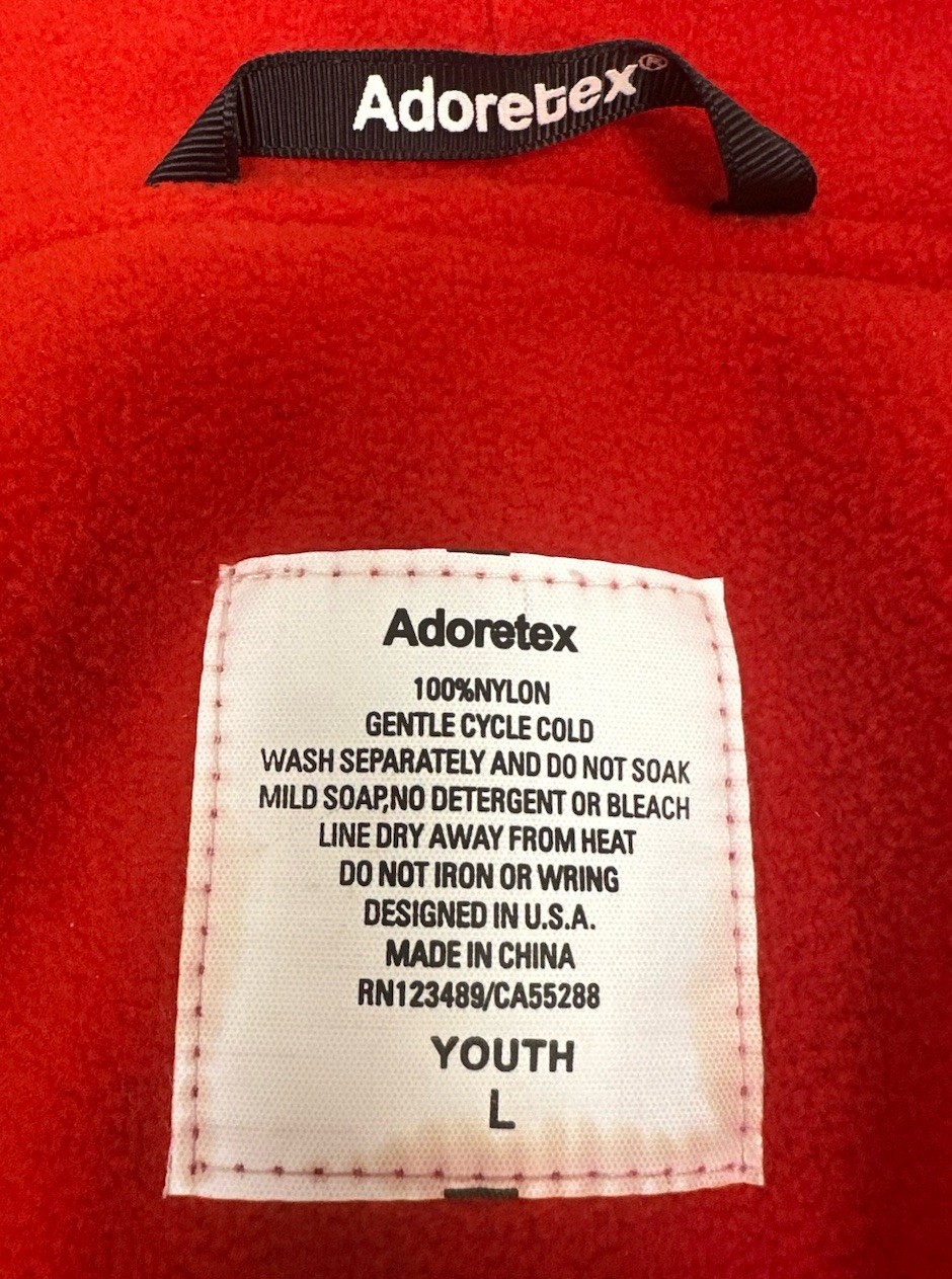 Adoretex Swim Parka – Youth Large – Unisex – Royal/Red – 100% Nylon