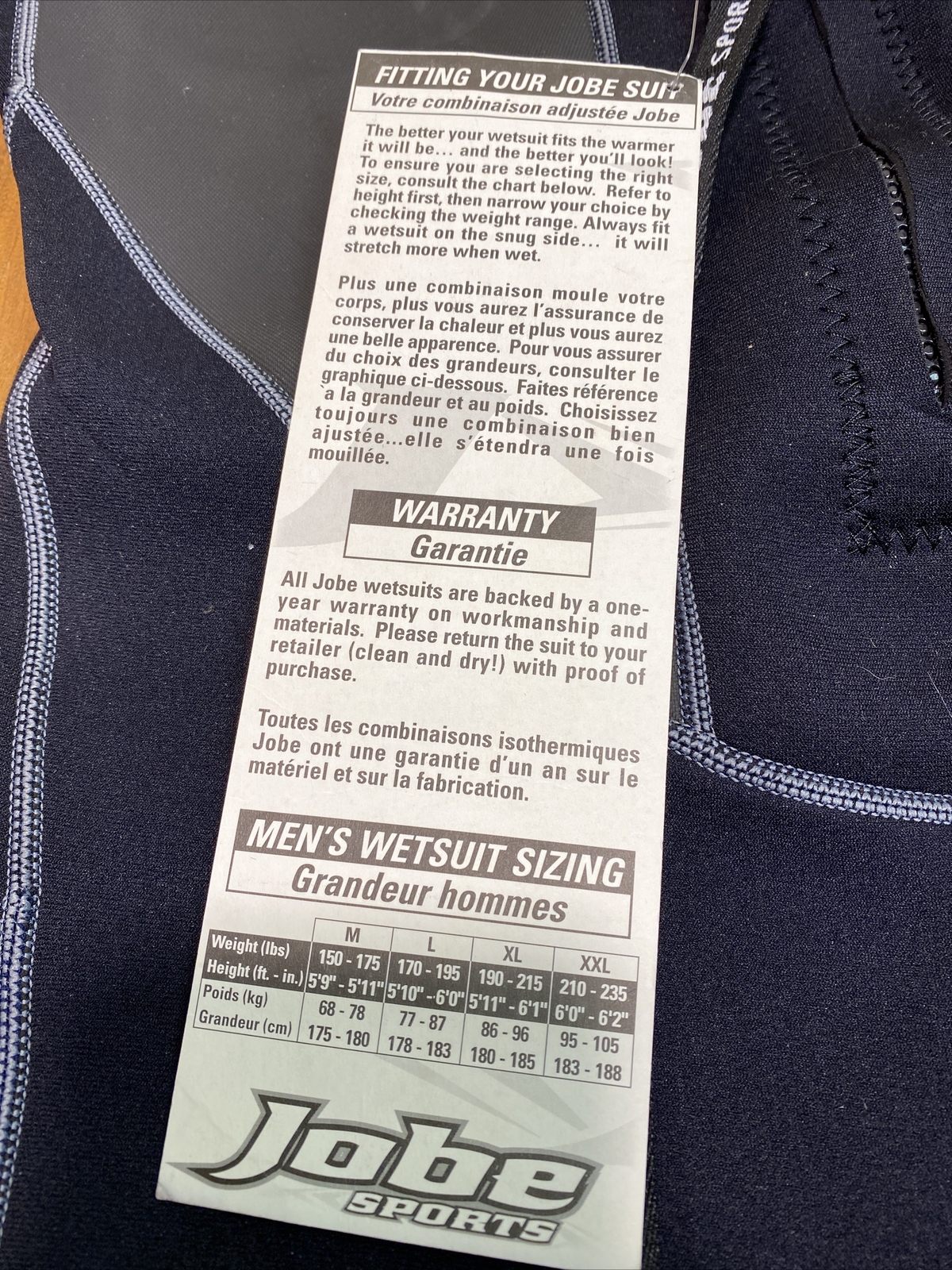 JOBE SPORTS Men Blue Gray Shorty Power Stretch Wetsuit New With Tags