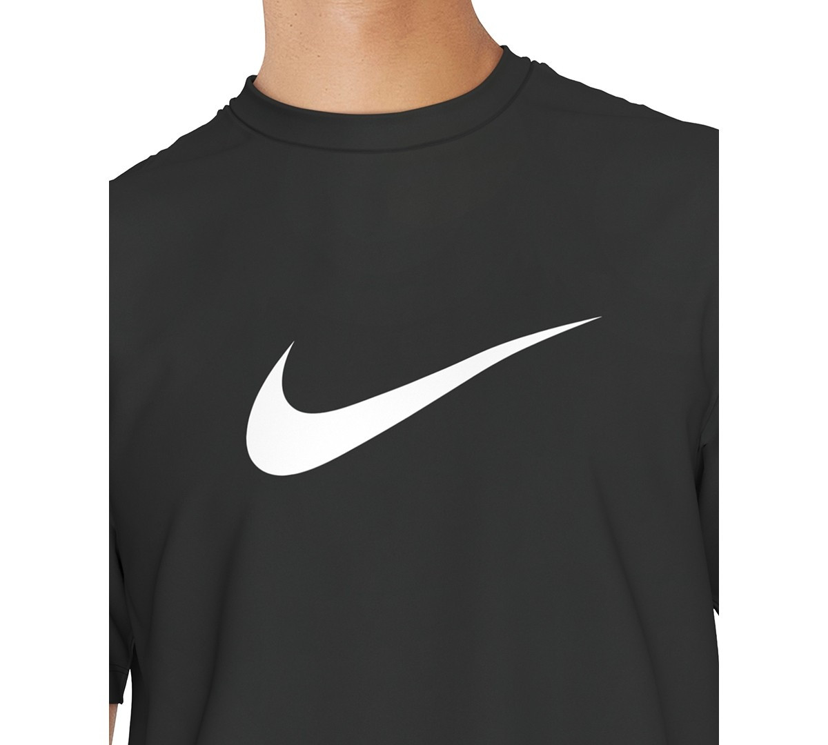Nike Swim Men’s Short-Sleeve Hydroguard Swim T-Shirt Black-Size Small