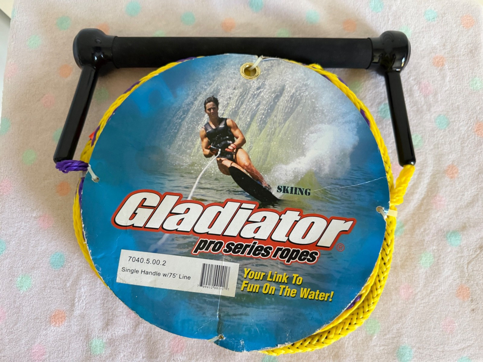 Gladiator Pro Series Waterski Rope with Single Handle 75ft Long New