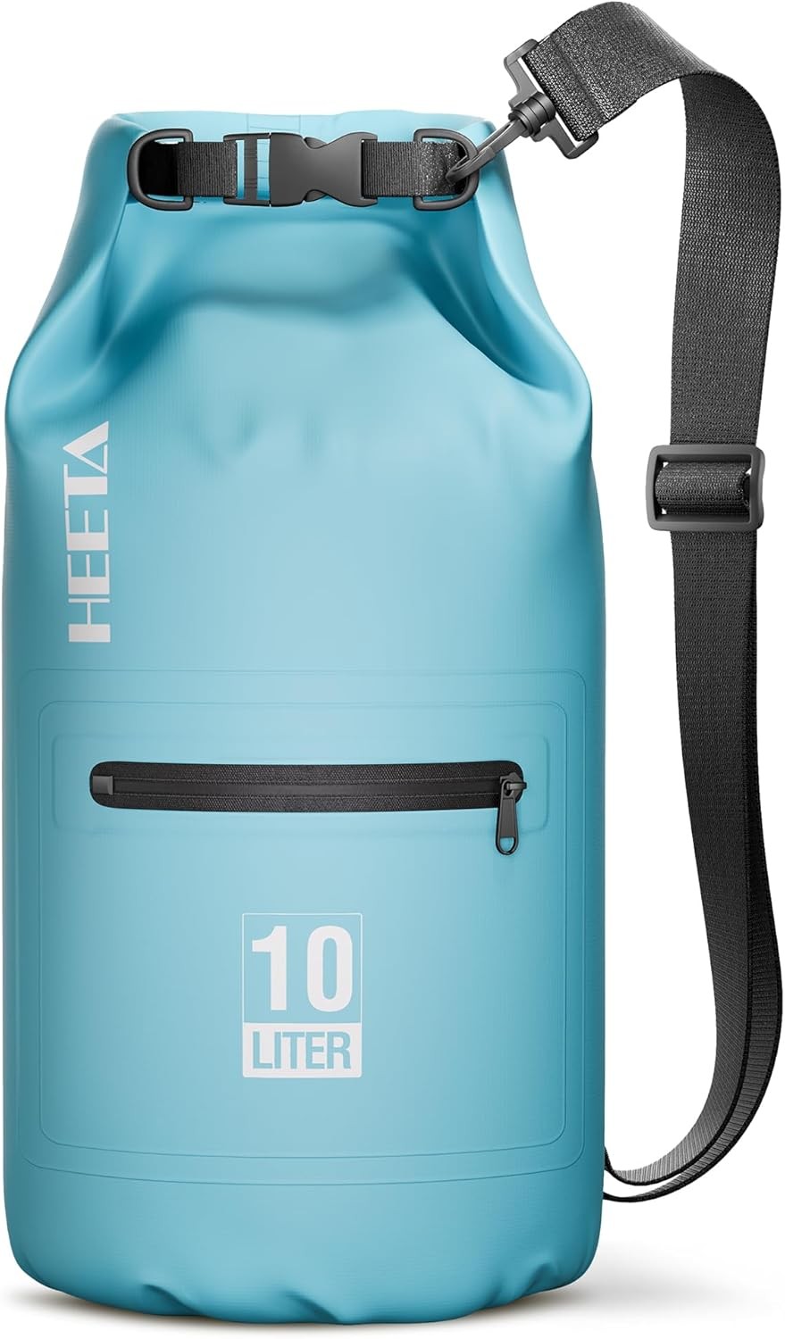 Waterproof Dry Bag Backpack 5L/10L/20L/30L/40L w/Front Zipper Pocket f/ Kayaking