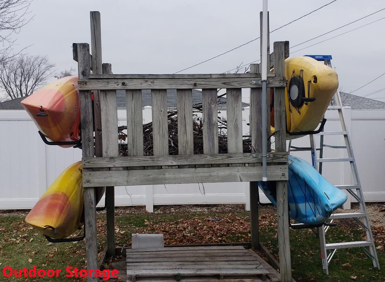 Kayak Storage Racks, Heavy Duty Garage Storage SUP Hooks, Wall Mount Surfboards
