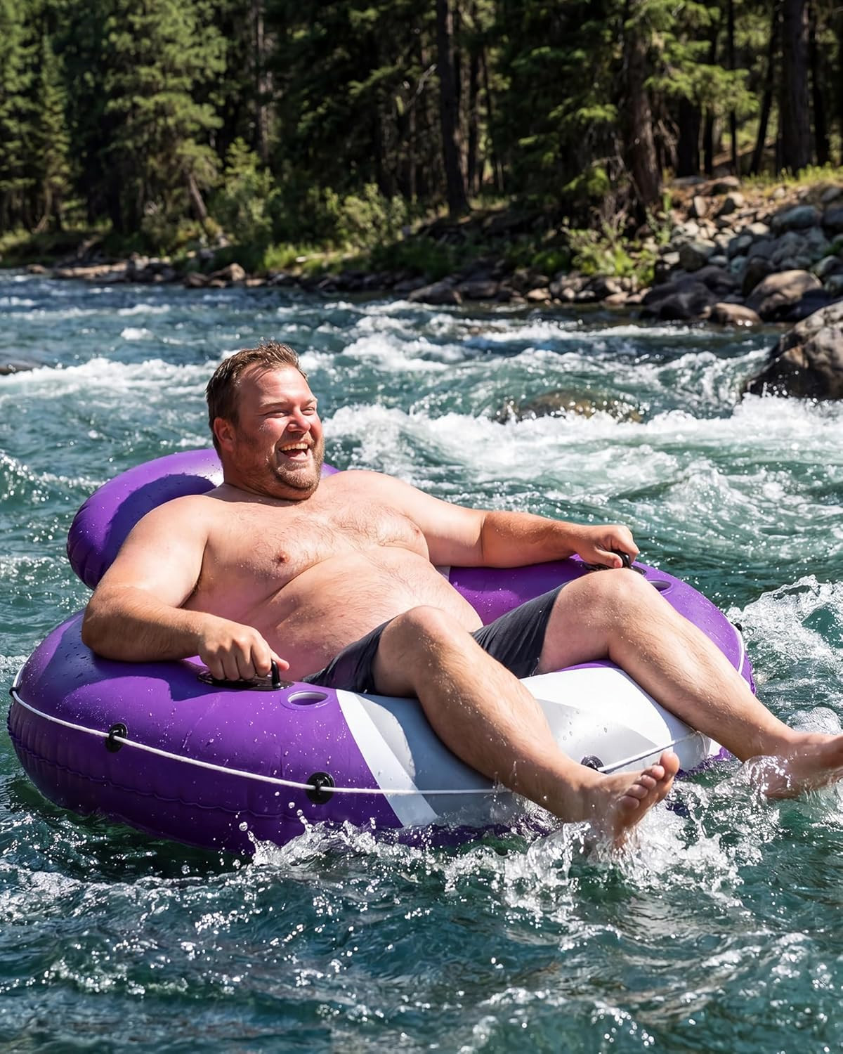 River Tube for Adults, 48‘’ Tube for River Floating, Heavy Duty River Tube for B