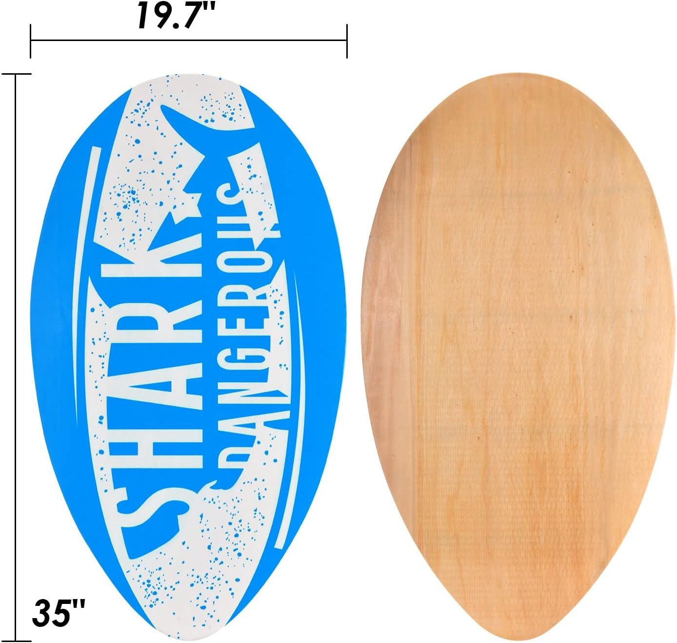 35 Inch Skimboard with High Gloss Coat Wood Skim Board for Beginners,Kids, Teena