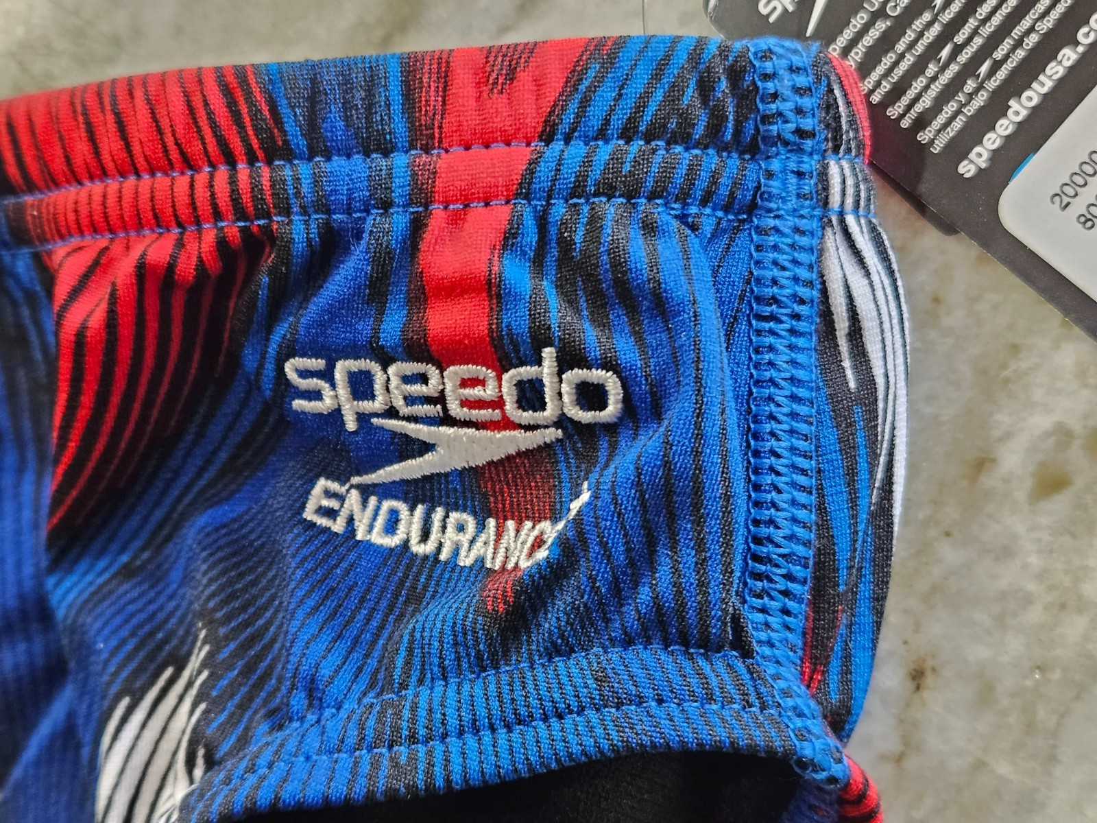 Speedo Competitive Endurance+ Red, White, Blue Swim Brief – Size 26 – FREE SHIP