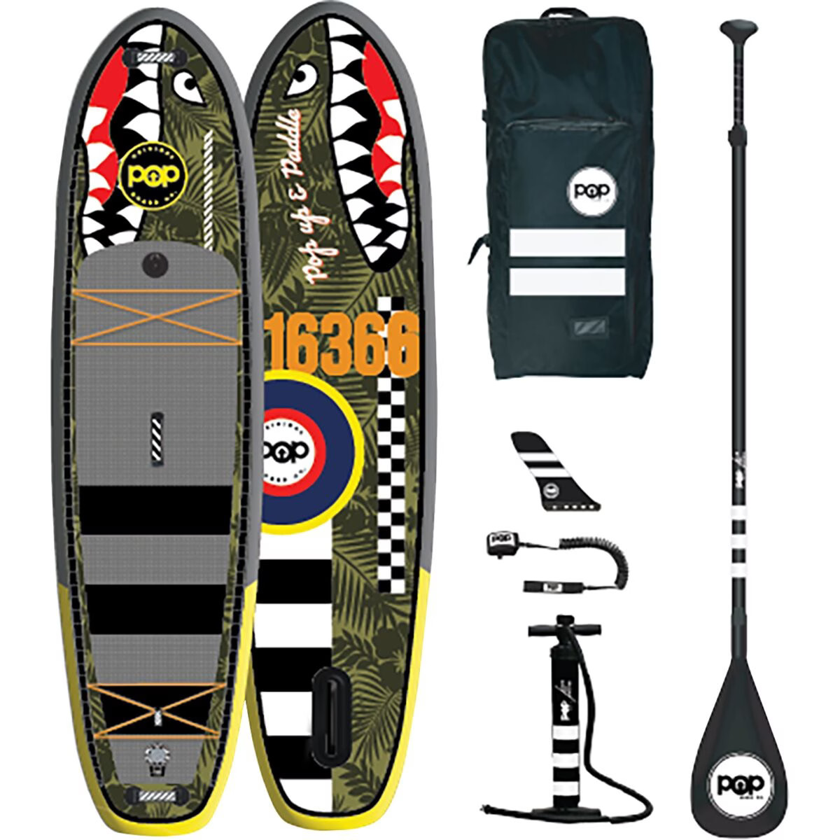 POP Board Co. El Capitan 11ft 6in Bomber Inflatable Stand-Up Paddleboard Yellow