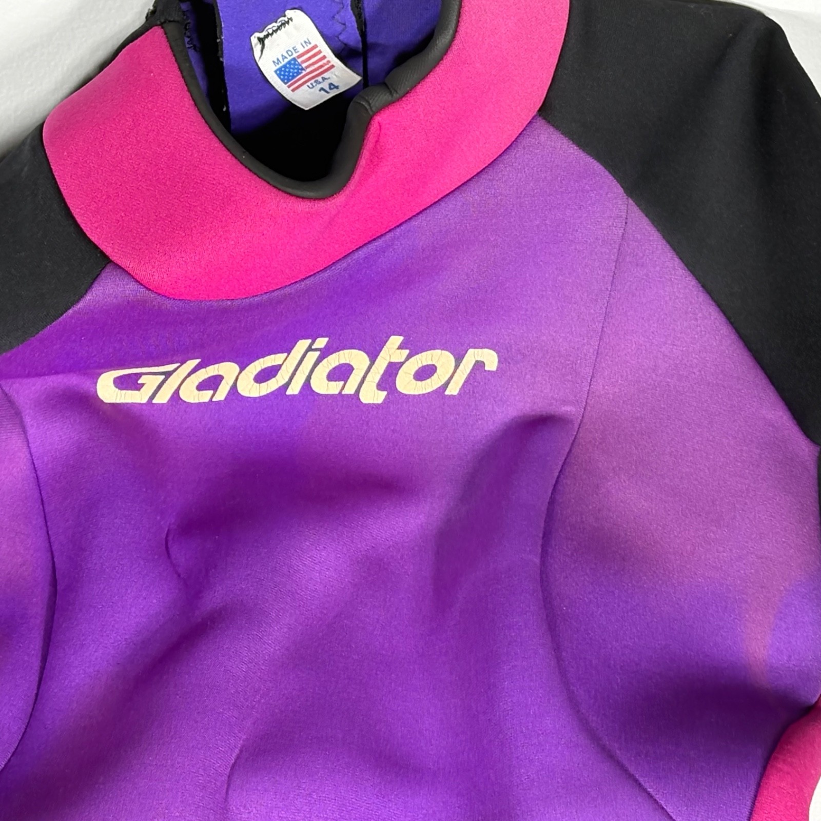 Gladiator Wet Suit Women 14 Purple Black Pink Full Body Surf Dive Swim Gear