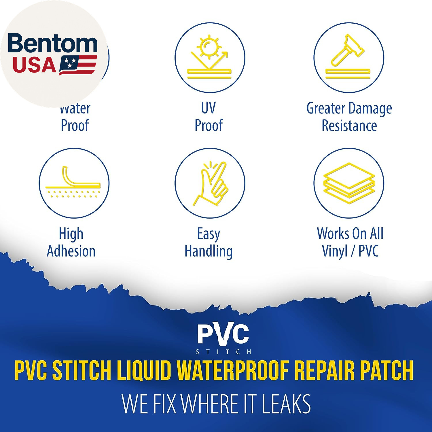 Aquapro Liquid Patch Waterproof Repair Kit for PVC Inflatable Boats, Rafts, Isup