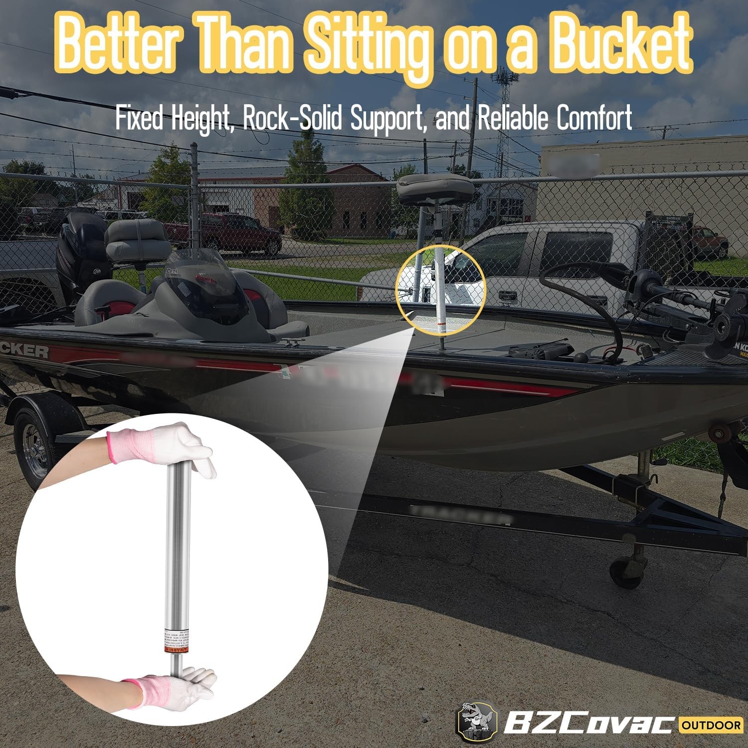 For 3/4″ Boat Seat Pin Post 13″ 2-Pack Aluminum Lock-in Pedestal Marine Base