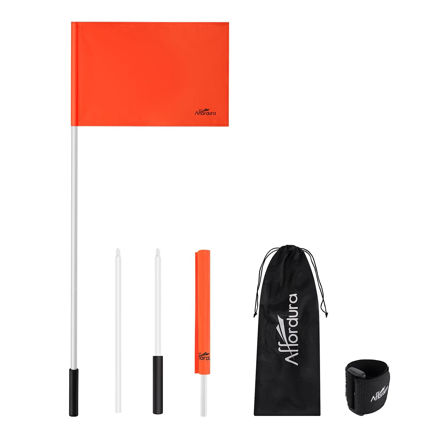 Affordura Water Ski Flag 48 Inch Orange Boat 18 inches x 12 inches,