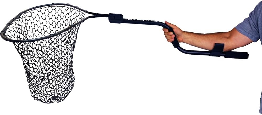 YakAttack Leverage Landing Folding Kayak Rubber Fishing Net W/ Forearm Grip