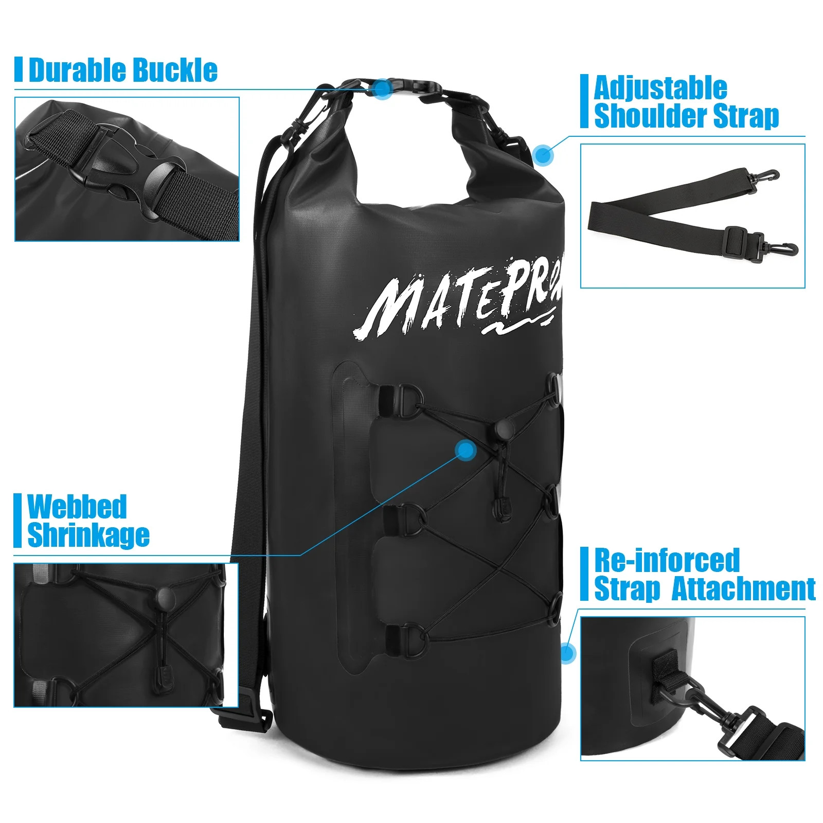 Waterproof Dry Bag, 20L Floating Dry Pouch Beach Bags for Kayaking Boating Rafti