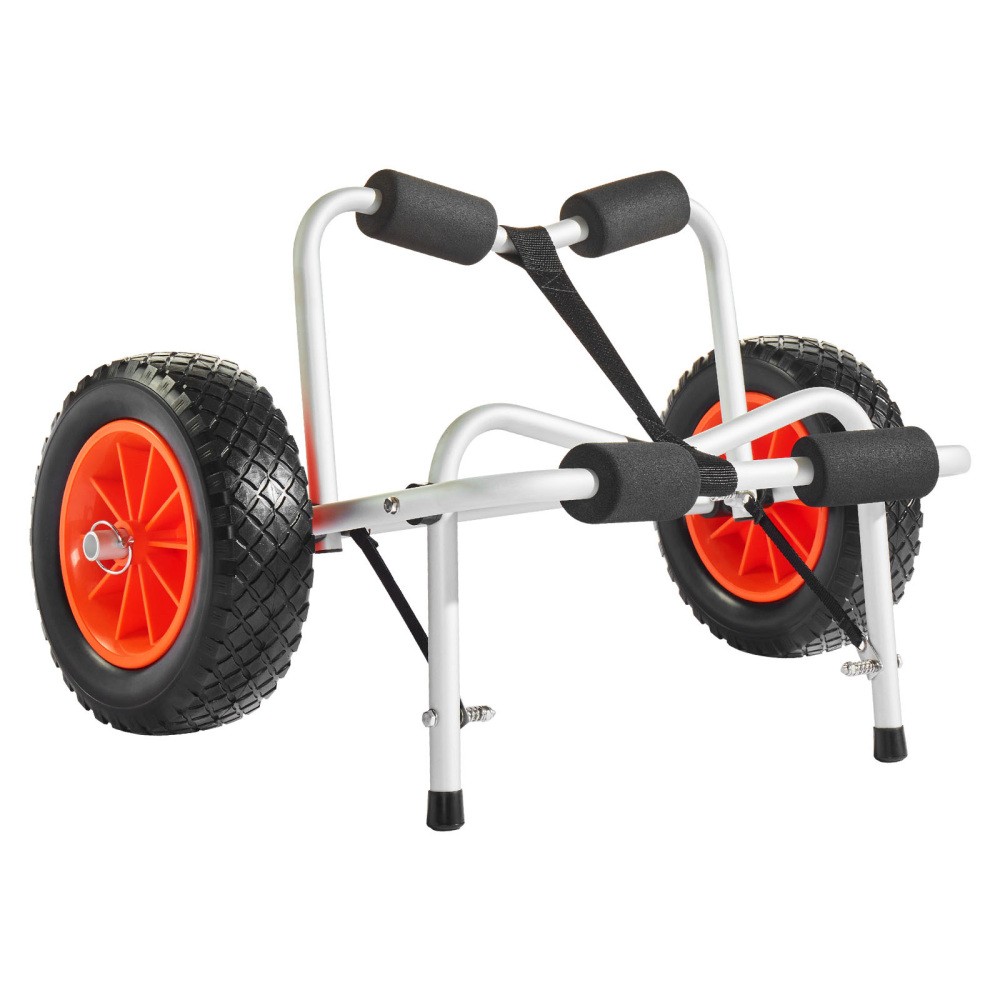 Kayak Cart 250 lbs Foldable Canoe Carrier with 10-inch Solid Rubber Tires