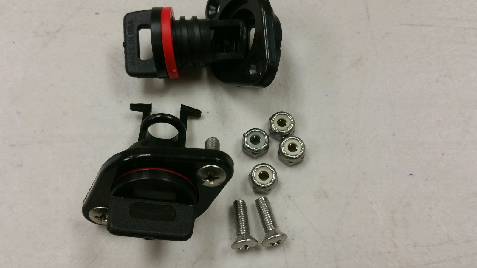 Kayak, Boat, Marine Drain Plug & Housing Kit w/ hardware 2 Ea.