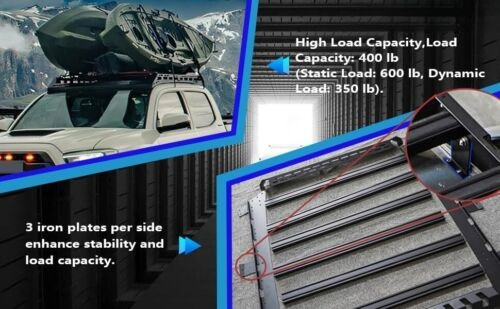 Roof Rack Basket Platform Fits 2015-2023 FORD F-150 F150 Crew Window Frames