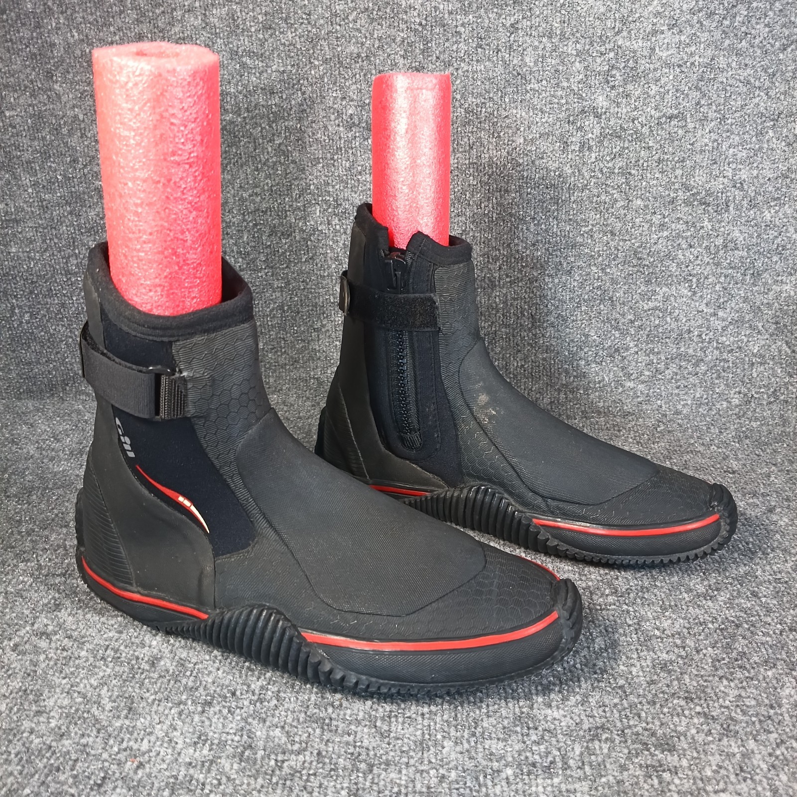 Gill Dinghy Sailing Boots Men Size 13 Black Red Boating Deck Water Shoes