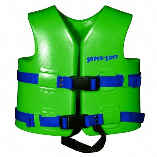 Super Soft Child Life Jacket USCG Approved Vinyl Youth X-Small Fierce Green