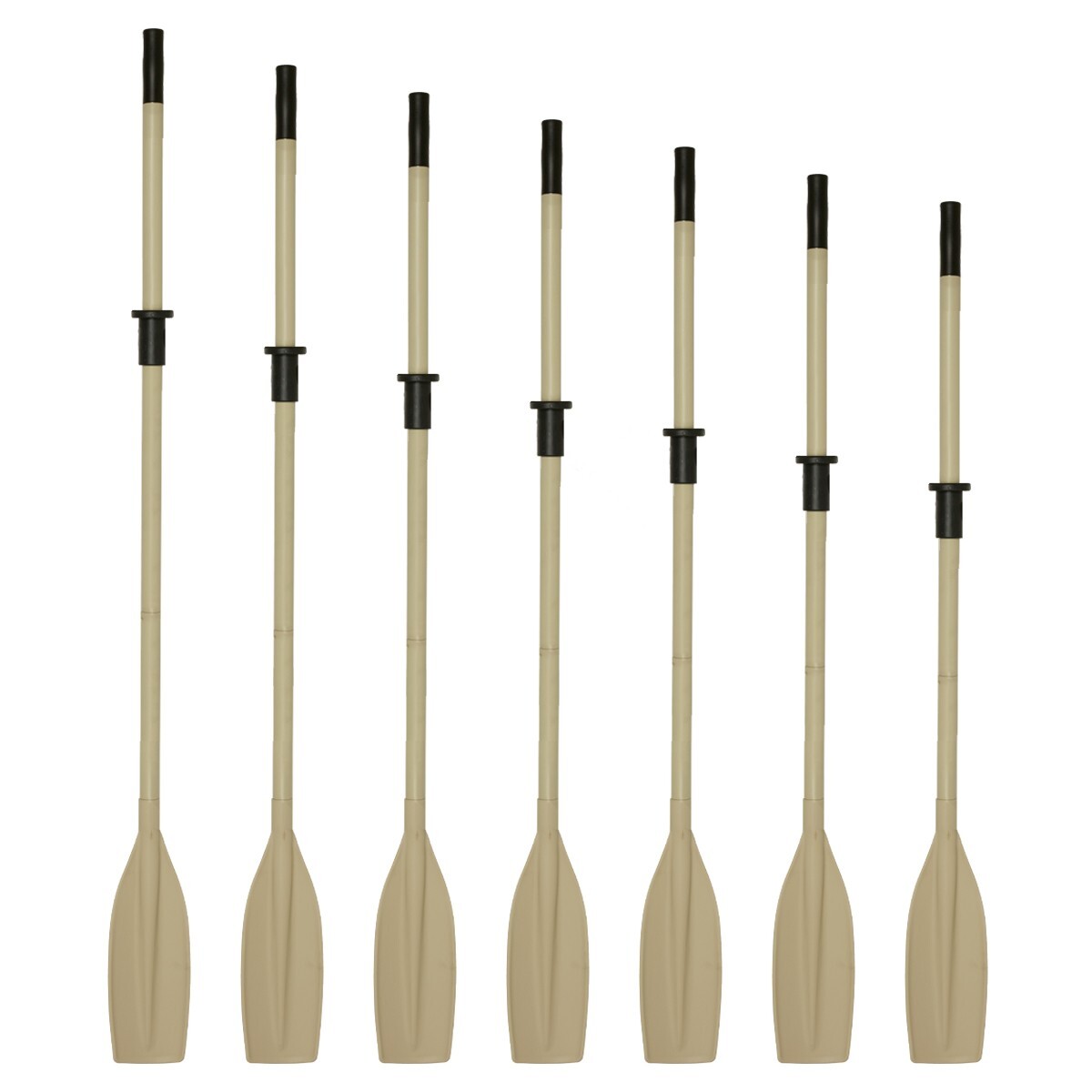Heavy Duty Aluminum Oars Detachable with Rubber Oar Sleeve/Stopper -Length 7′
