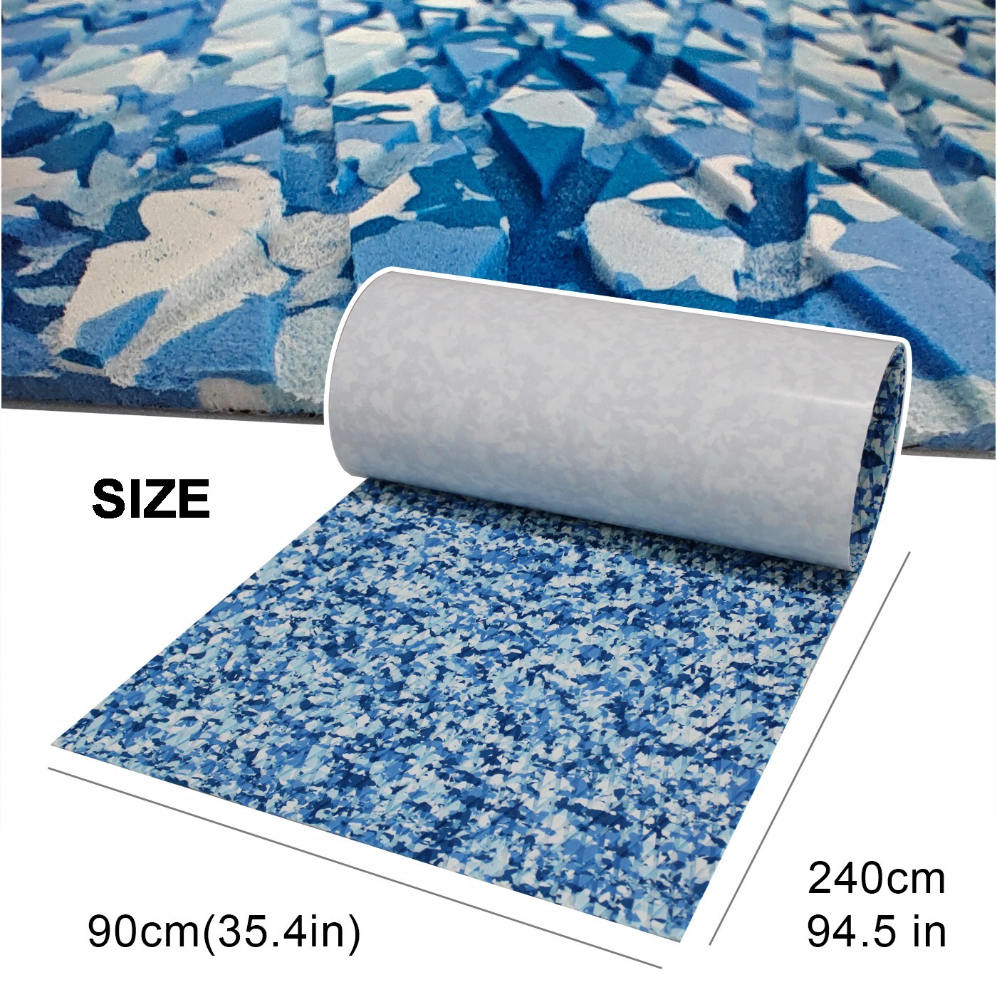Blue Camo Stand Up Paddle Board Pad EVA Foam Boat Decking Teak Sea Flooring Mat