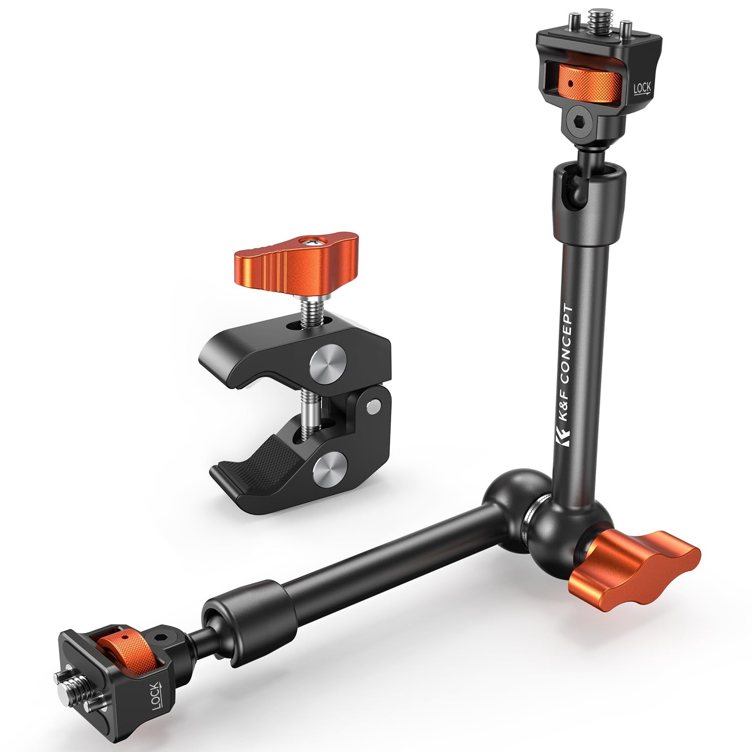 K&F CONCEPT 11″ Magic Arm Clamp with Super 11 Inch Clamp, Black