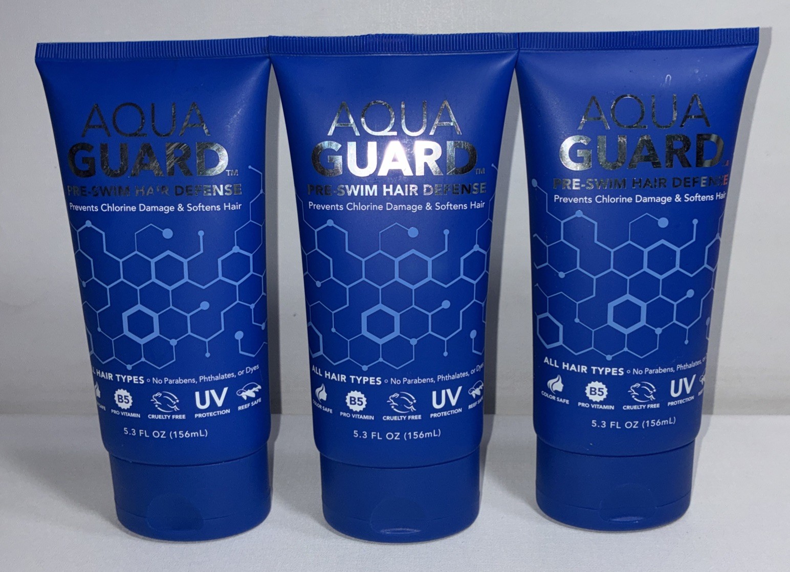 Lot Of 3- AquaGuard Pre-Swim Hair Defense 5.3fl Oz