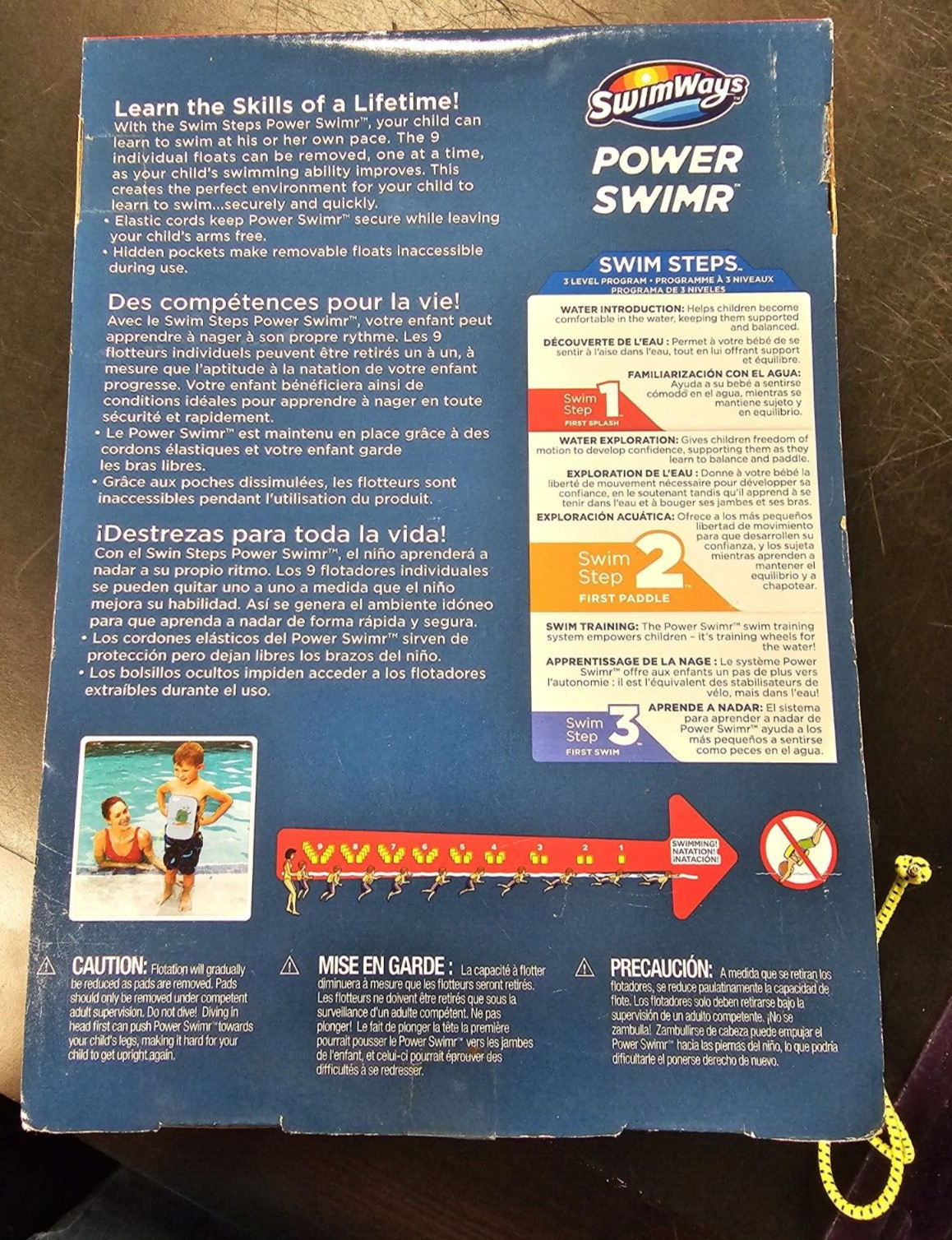 Swimways Power Swimmer Swimr Step 3 Medium Ages 3-6 Years New Other