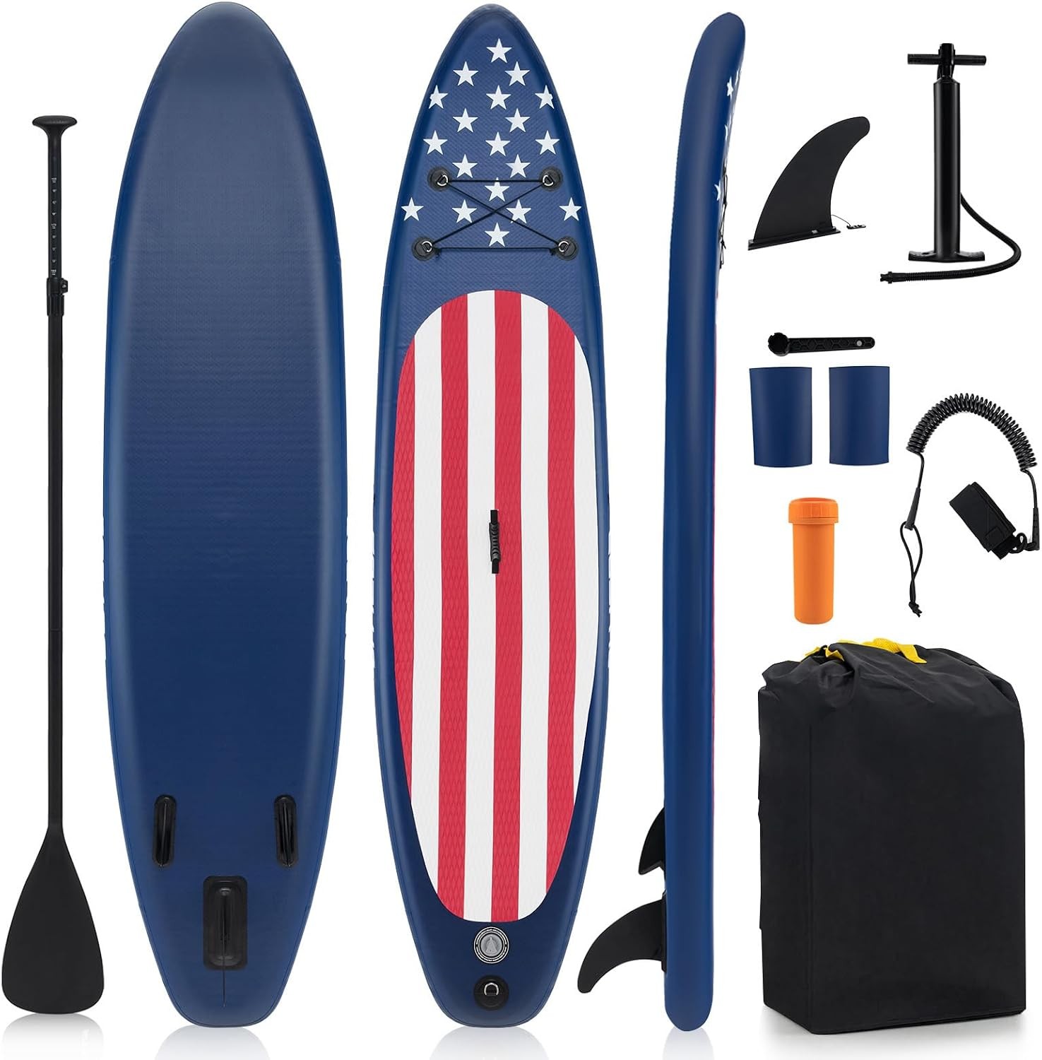 Stand Up Paddle Board Inflatable SUP W/ Wide Non-Slip EVA Deck Accessories-Leash