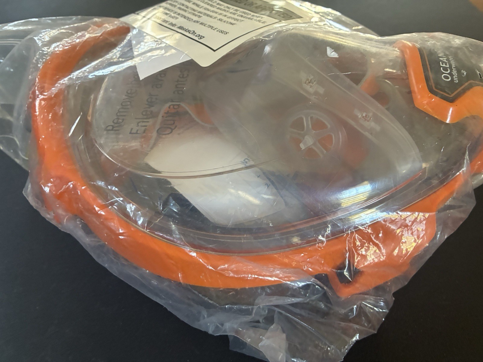 New Ocean Reef Aria QR+ Snorkel Mask Kit Model 110 Size M/L Medical Face Shield