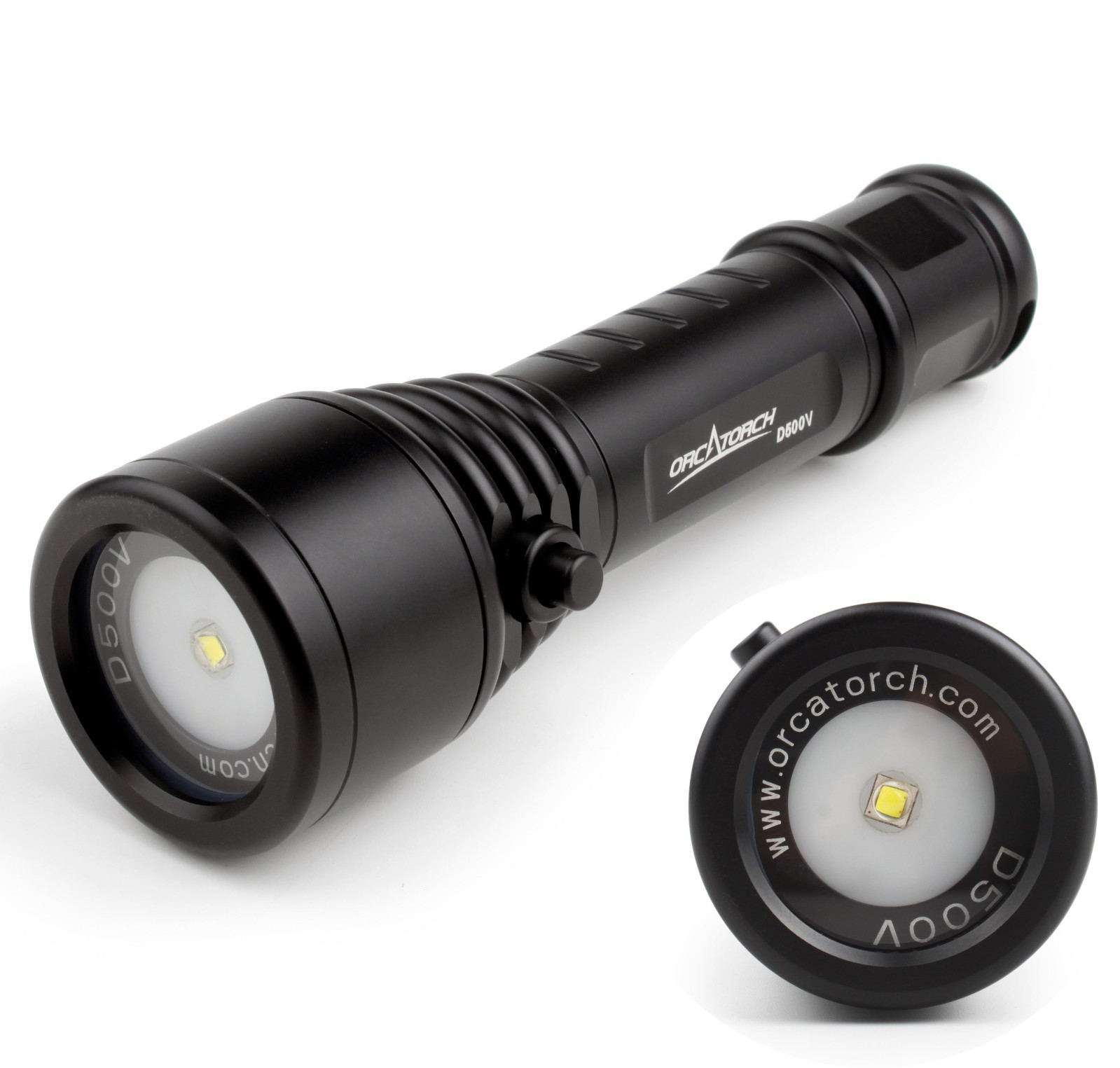 Orca Torch D500 Aluminum LED Dive light with Rechargeable Battery & Charger