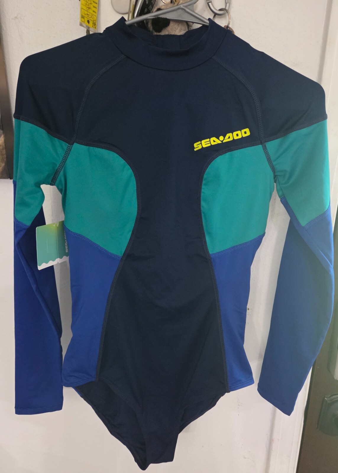 SZ SM. Women’s SEA-DOO 1 Piece Swimsuit Long Sleeve Sun Protection New With Tag