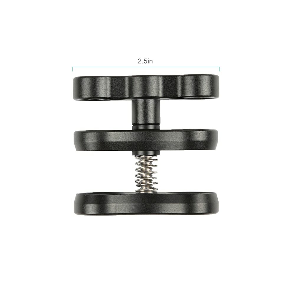 1″ Ball Clamp Diving Dual Holes Ball Butterfly Clip Arm Mount Underwater Housing