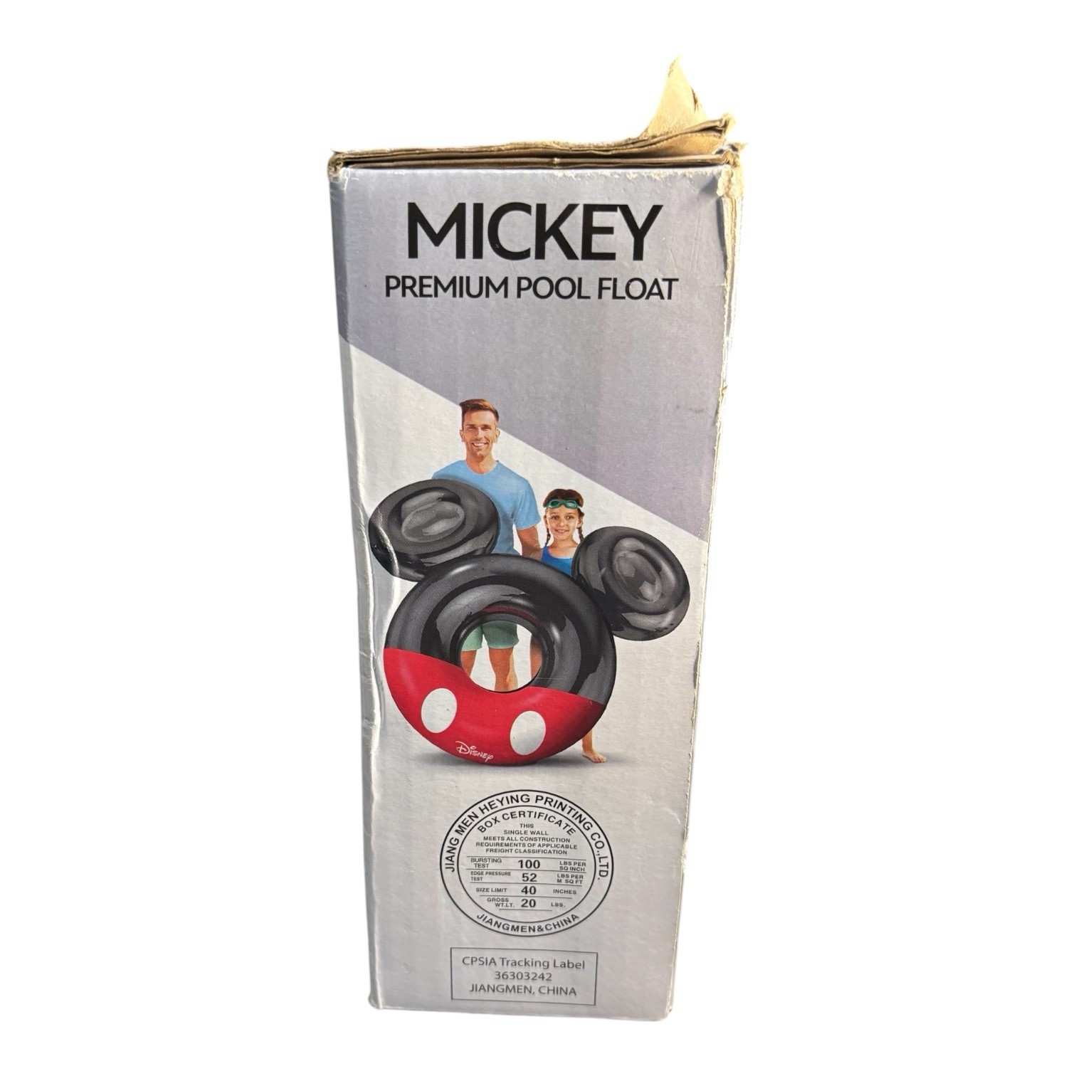 Disney Mickey Premium Pool Float Mouse Ears 44” 300 Lbs Capacity Age 6 To Adult
