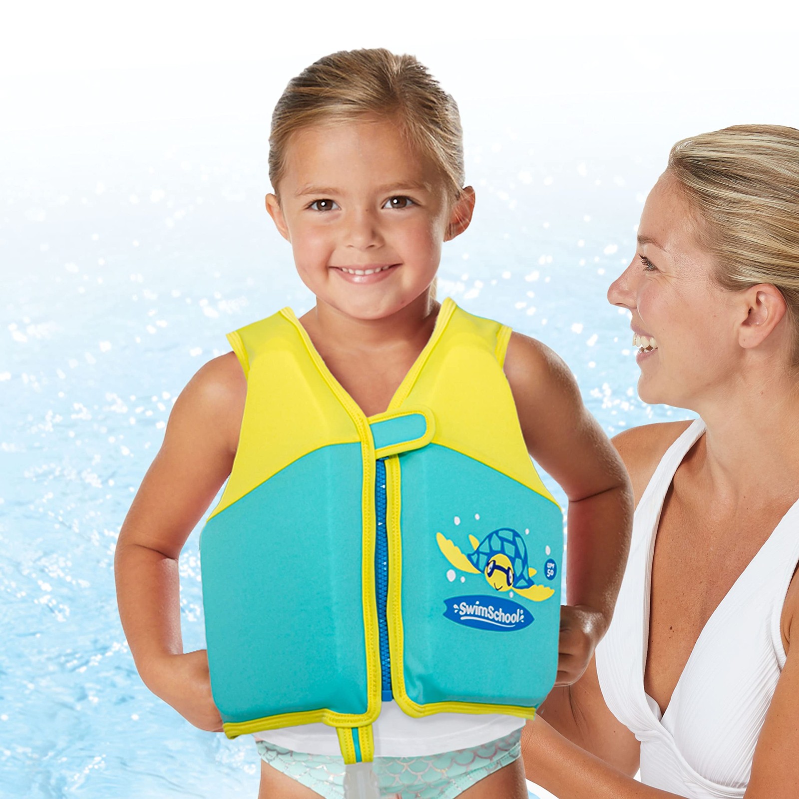 SwimSchool Swim Trainer Vest, Flex-Form Design, Padded Shoulders and Adjustab…