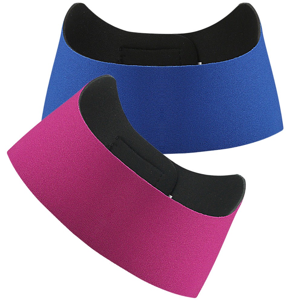 2Pcs Reusable Swim Ear Headbands with Hook and Loop for Bathing and Swimming