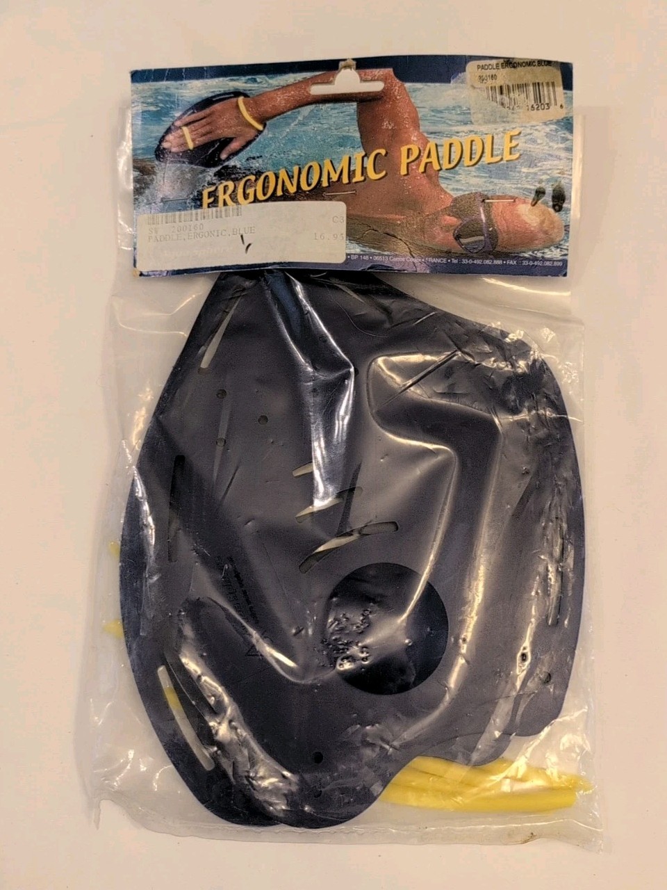 Aqua Sphere Swimming Paddles Blue Ergonomic Swimming Training Equipment NOS