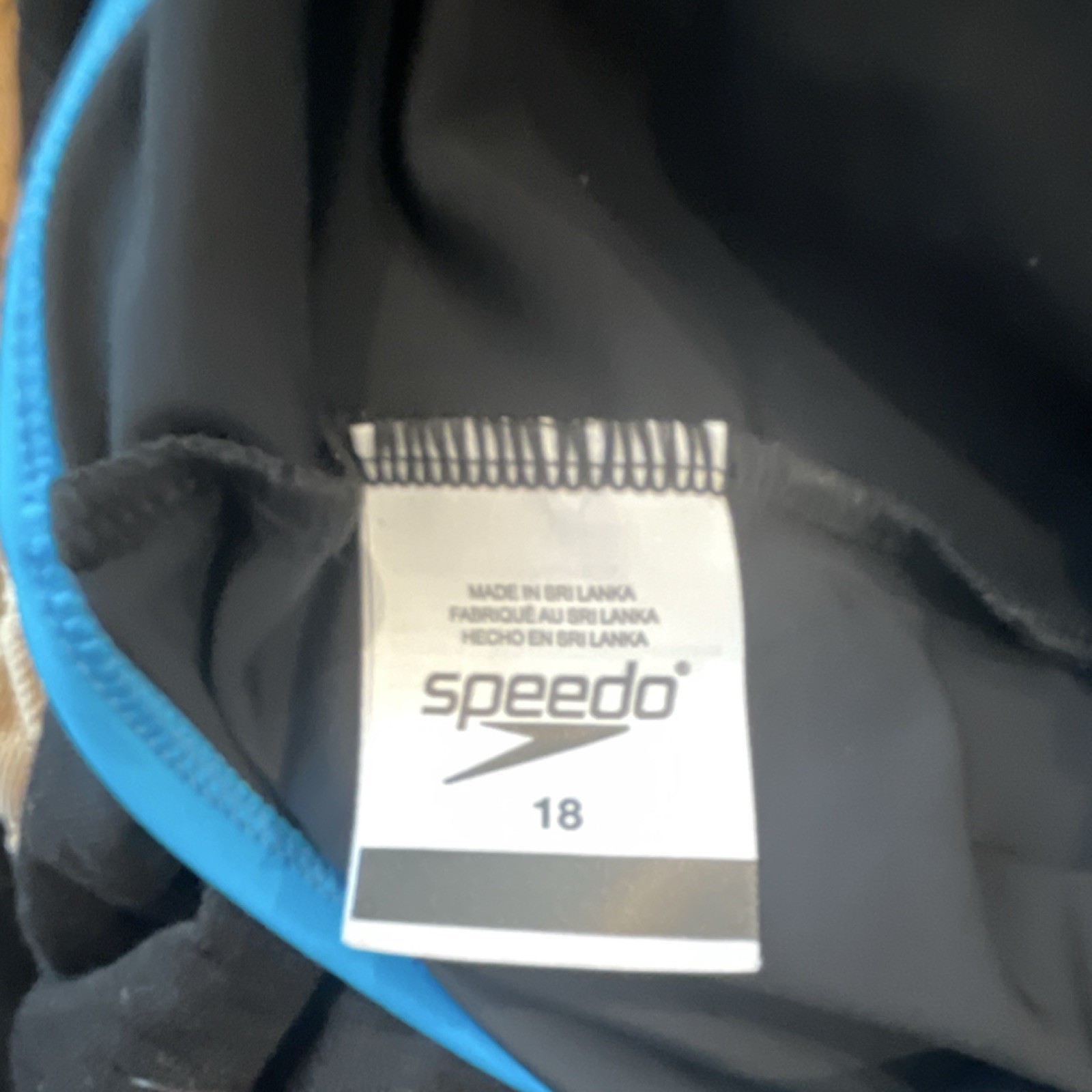 Speedo Women’s One Piece Competitive Swimwear Swimsuit Black Gray Blue Size 18