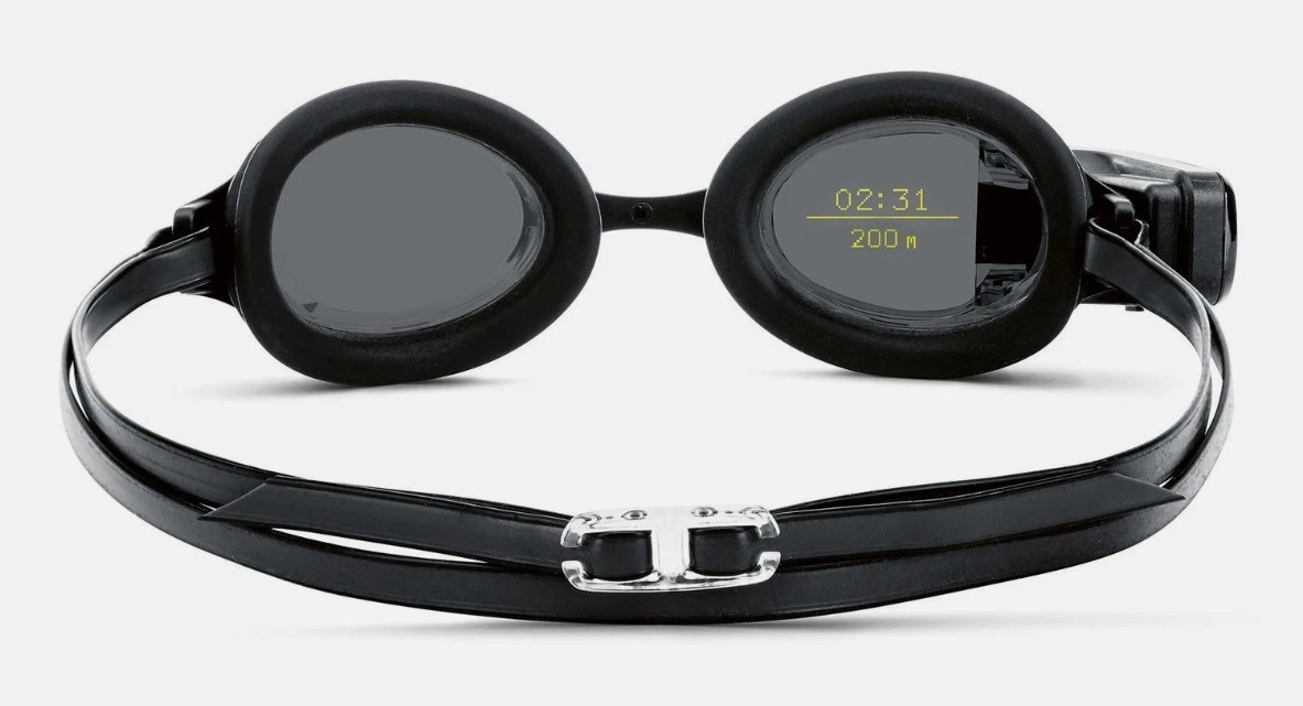 FORM With Smart Display Model Swim Goggles – Black (Large)