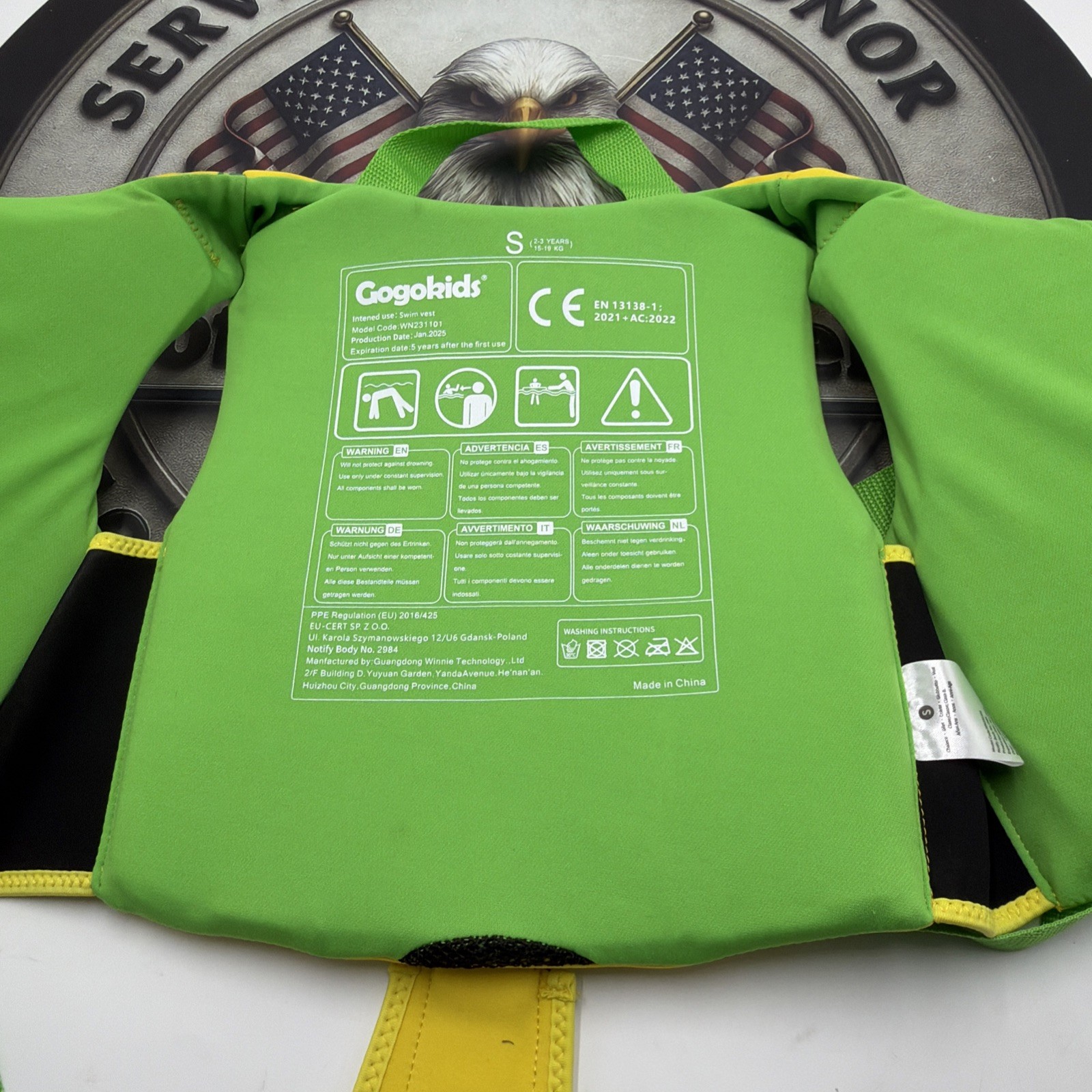 Gogokids Small Toddler Premium Swim Vest for Kid Swimming Jacket 2-3 Years
