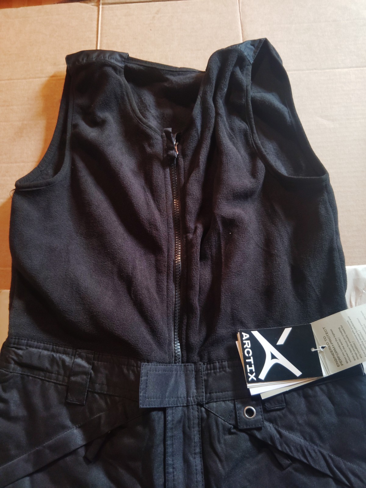 L(14/16)Arctix Black Overall Water Repellent Full Sleeveless Suit