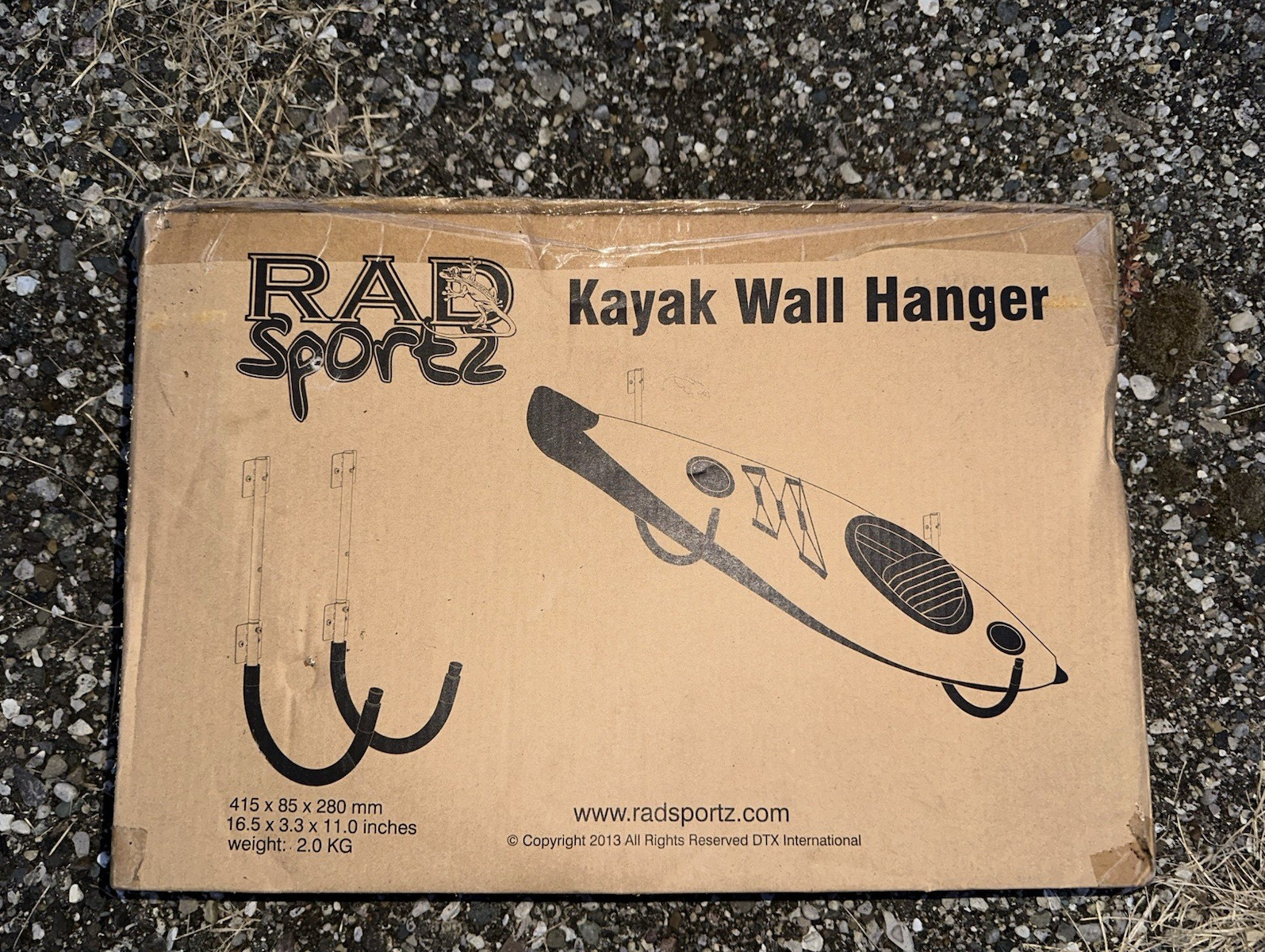 Rad Sportz Kayak Wall Hanger Wall-Mount Storage Rack Hanger NEW WITH BOX