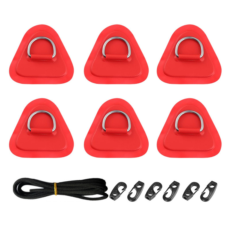 6x Marine D Ring Pad Patch for PVC Inflatable Boat Raft Dinghy Surfboard Outdoor