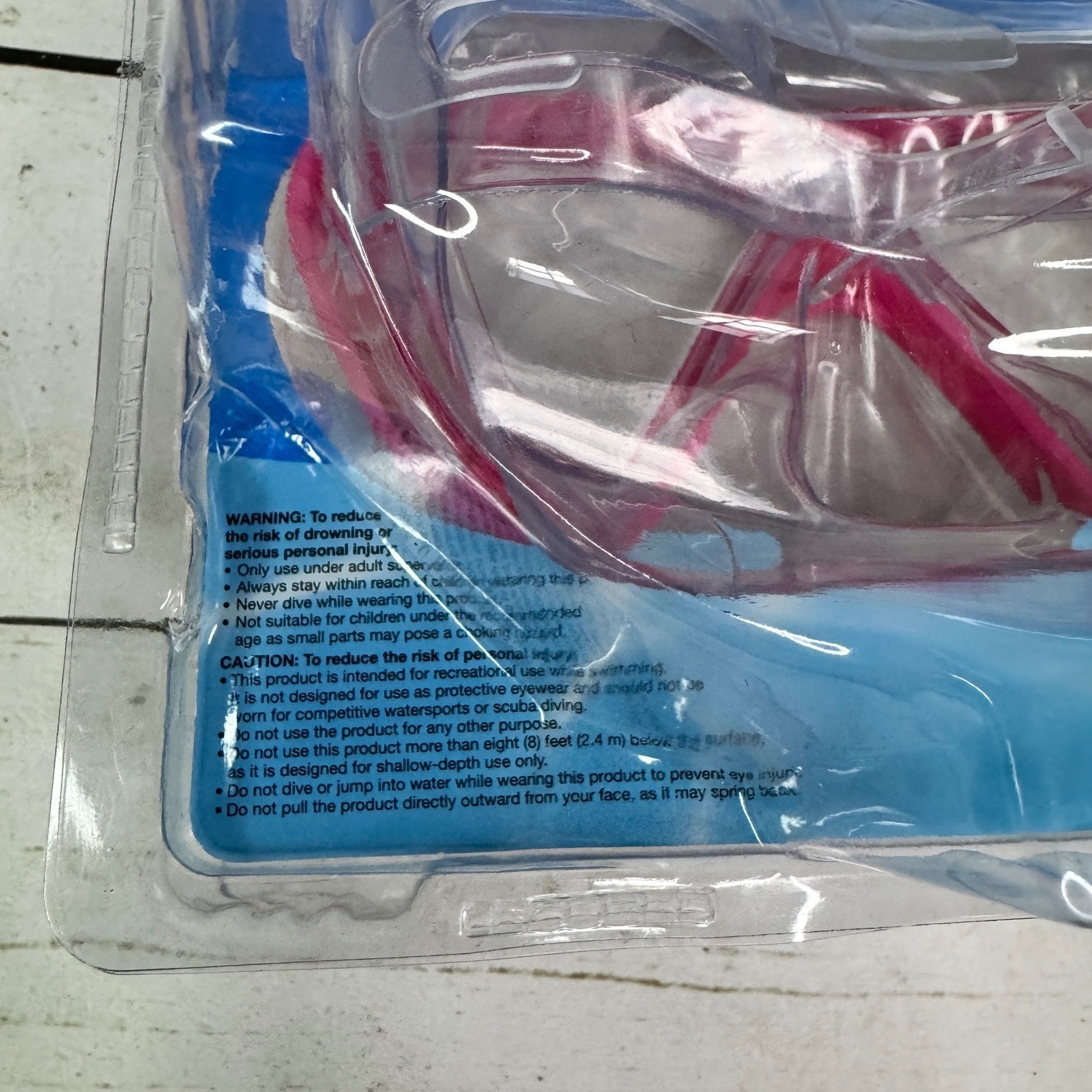 Kids Swim Goggles Pink White Anti-Fog UV Protection Age 4+ New Sealed