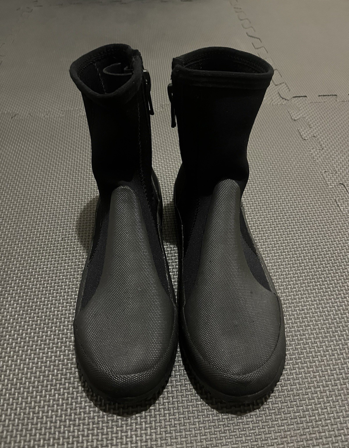 Deep See Black Neoprene Water Boots/Booties w/ Side Zipper, Adult US 12