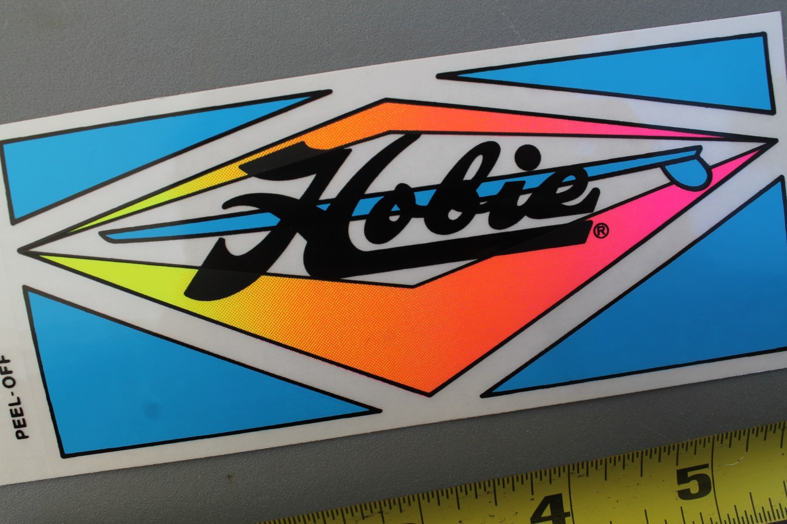 Hobie Surfboards Surf Shop Neon 80’s Orange Blue OG V3B Vintage Surfing STICKER