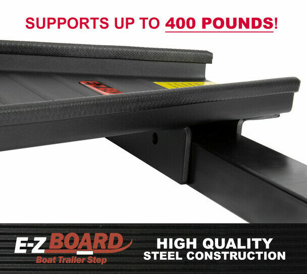 EZ Board, Steel-Constructed Boat Trailer Step, Fits 1.5 or 2 In. Trailer Frames