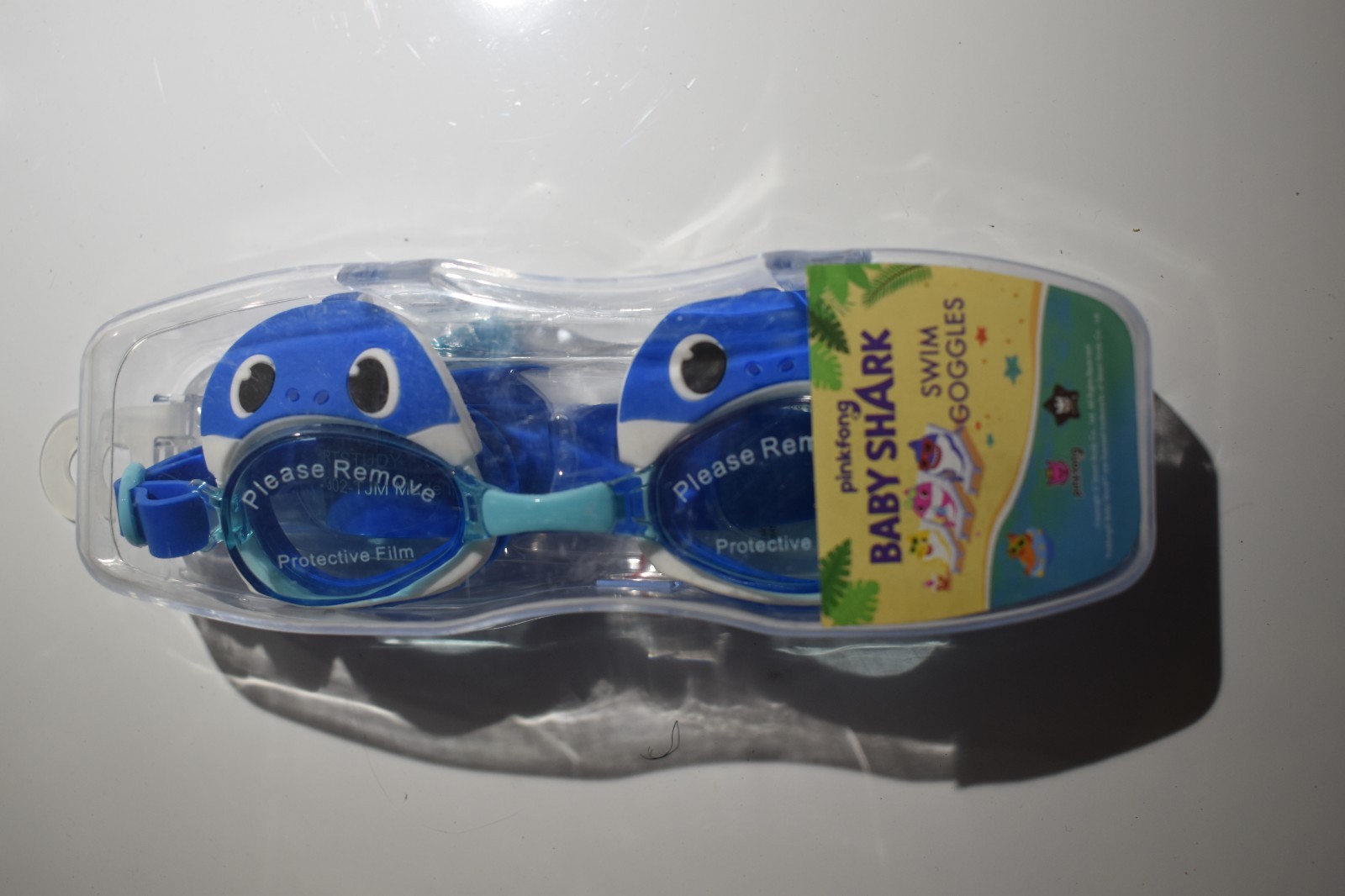 NEW- SwimWays Pinkfong Baby Shark Blue Kids Swim Goggles